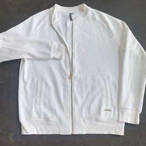 White zip up